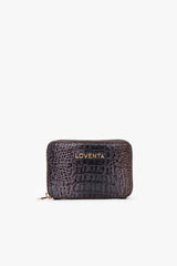 Loventa Genuine Leather Zippered Card Holder Wallet – Blanca Multicolored