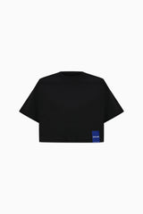 Knitology KNTLGY Oversize Flag Black Crop T-Shirt