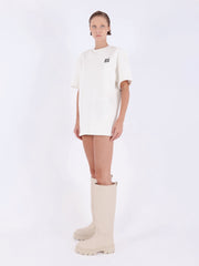 Knitology Beyaz Sırtı Baskılı Oversize T-shirt