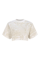 Knitology KNTLGY Fingerprint Jacquard Crop Top