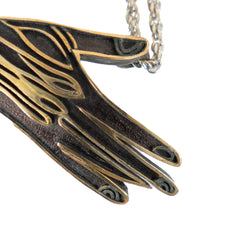 Maison Lygos Ex-Voto Hands Necklace