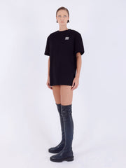 Knitology Siyah Sırtı Baskılı Oversize T-shirt