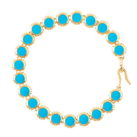 Maison Lygos Ravenna Round Enamel Bracelet