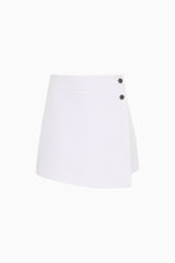 KNTLGY Copper Button Denim Skort