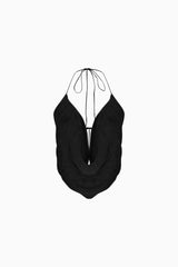 Knitology KNTLGY Nocturnal Strappy Black Blouse