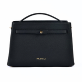 Atelier Galin Cube Lock Bag - Black & Gold