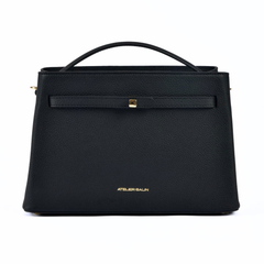 Atelier Galin Cube Lock Bag - Black & Gold