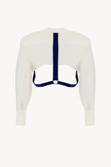 Knitology KNTLGY Ekru Organze Crop Ceket