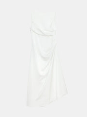 Peploum Amor Draped Satin Dress