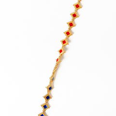 Maison Lygos Ravenna Square Enamel Necklace