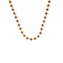 Maison Lygos Ravenna Square Enamel Necklace