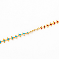 Maison Lygos Ravenna Square Enamel Necklace