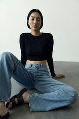 Wear Three Points Pulse Basic Black Long Sleeve T-Shirt