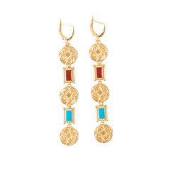 Maison Lygos Theodora Rectangle Enamel Earrings