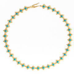 Maison Lygos Ravenna Square Enamel Necklace