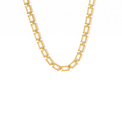 Maison Lygos Ravenna Rectangle Enamel Necklace