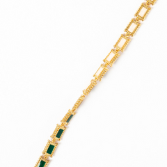 Maison Lygos Ravenna Rectangle Enamel Necklace