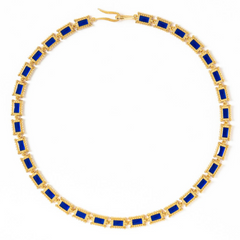 Maison Lygos Ravenna Rectangle Enamel Necklace