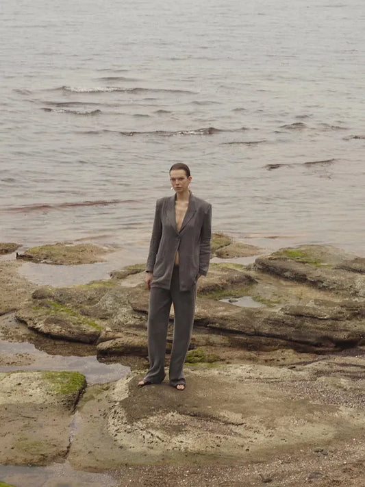 Uge Ares Vatkalı Bambu Blazer