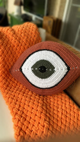 TUIME EYE Pillow Brown