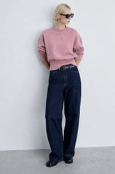 Aimée Wide Waist Cincher Pink Sweatshirt