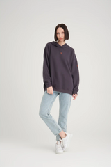 Aimée Kapüşonlu Antrasit Sweatshirt