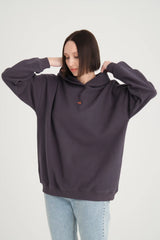 Aimée Kapüşonlu Antrasit Sweatshirt