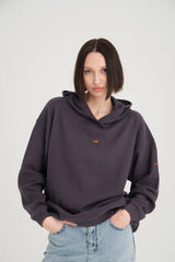 Aimée Kapüşonlu Antrasit Sweatshirt