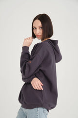 Aimée Kapüşonlu Antrasit Sweatshirt