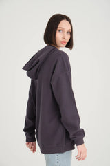 Aimée Kapüşonlu Antrasit Sweatshirt