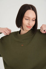 Aimée Wide Waist Cincher Yeşil Sweatshirt