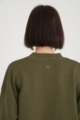 Aimée Wide Waist Cincher Yeşil Sweatshirt