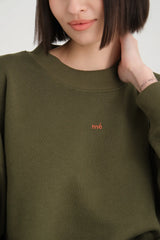 Aimée Wide Waist Cincher Yeşil Sweatshirt