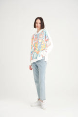 Aimée Free Bej Etnik Desenli Sweatshirt