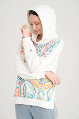 Aimée Free Bej Etnik Desenli Sweatshirt