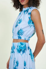 Eloshé Crop Skirt Set – Floral Pattern BEDSSM103