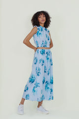 Eloshé Crop Skirt Set – Floral Pattern BEDSSM103