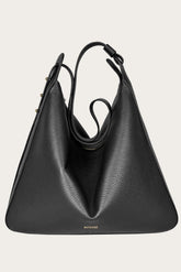 Matriarqe Nova Large Shoulder Bag in Leather - Siyah