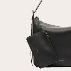 Matriarqe Nova Large Shoulder Bag in Leather - Black