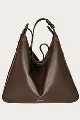 Matriarqe Nova Large Shoulder Bag in Leather - Kahverengi