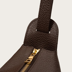 Nova Büyük Omuz Çantası Deri - Acı Kahverengi