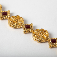 Maison Lygos Galla Placidia Square Enamel Bracelet