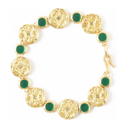 Maison Lygos Theodora Round Enamel Bracelet
