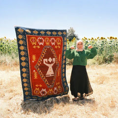 THE SYMBOLS OF CHANGE Hand Woven Wool Rug