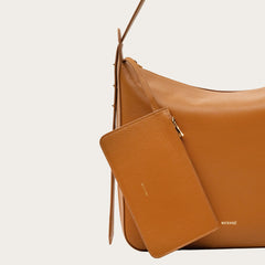 Nova Büyük Omuz Çantası Deri - Cognac