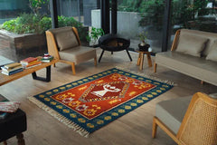 THE SYMBOLS OF CHANGE Hand Woven Wool Rug