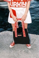 Caché Black Tote Bag