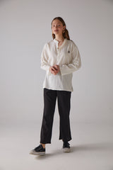 Handarte Los Angeles Döngü Model Uzun Kollu Bej Gömlek