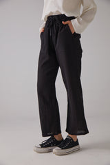 Handarte Los Angeles Siyah Yoga Pantolonu