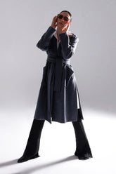 Crescent Line Crater Coat Blue